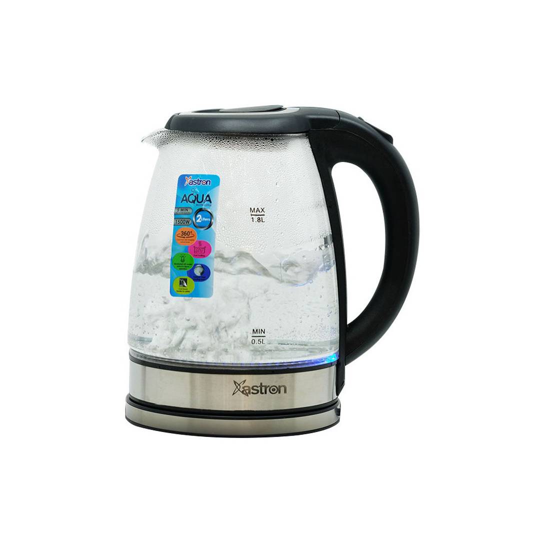[ASTRON] AQUA ; 1.8 L. Electric Glass Kettle with LED Light (1500W
