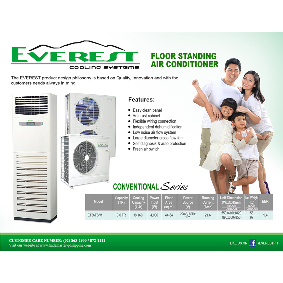 [EVEREST] ET236FS ; 3.0TR, Floor Standing Aircon, NonInverter Alson's Trading