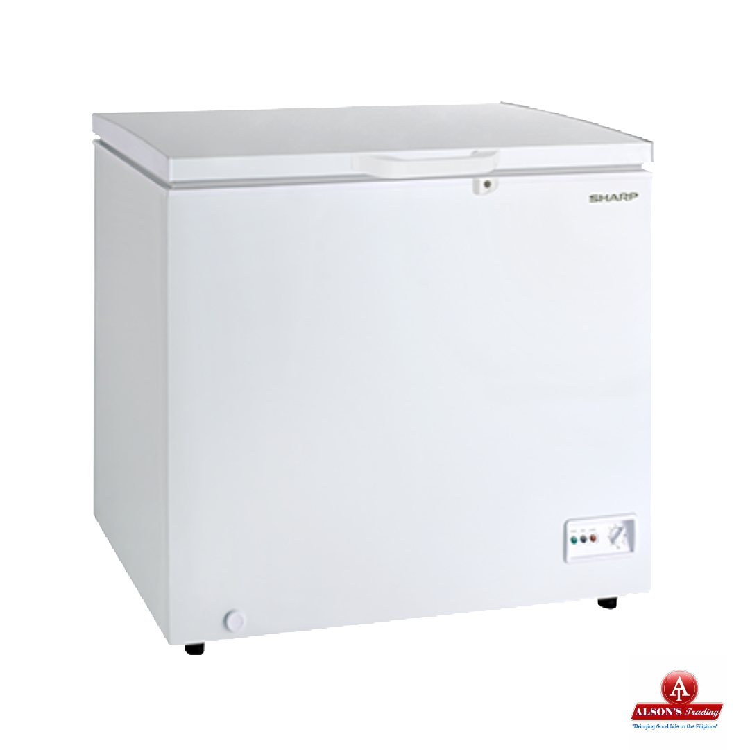 sharp standing freezer