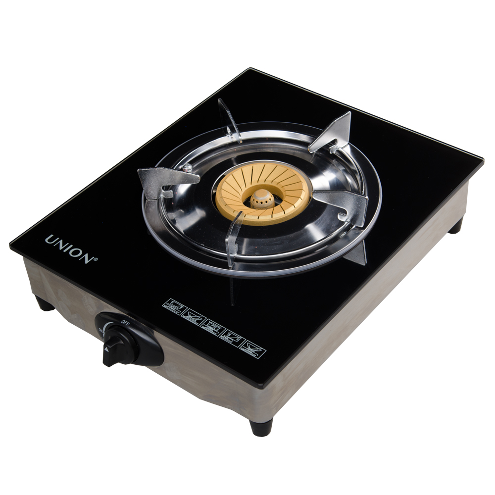 single burner gas stove glass top